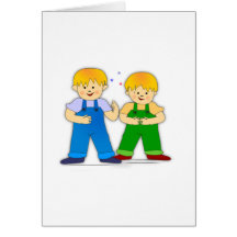 Dois meninos cartões