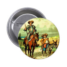 Don Quixote e Sancho Panza Pins