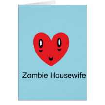 Dona de casa do zombi cartão