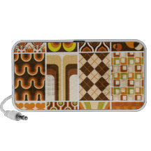 Doodle retro do vintage caixinhas de som para iPod