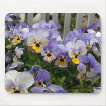 Dos "cerca" Mousepad Pansies