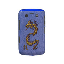 Dragão chinês do ouro na caixa de Blackberry do la Capa Blackberry