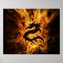 dragão do fogo impressão