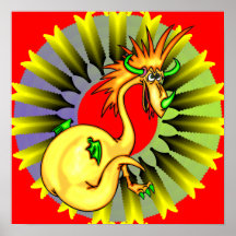 Dragão elegante poster