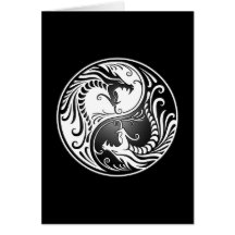 Dragões de Yin Yang Cartões