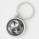 Dragões de Yin Yang Chaveiro