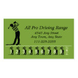 Driving range do golfe - cartão de perfurador da l cartões de visitas