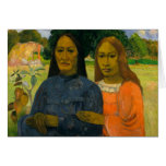 Duas mulheres - Paul Gauguin postais