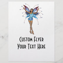 Duende 3D triguenho - roxo & azul Panfletos Personalizado