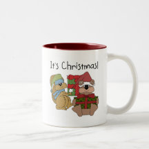 É camiseta e presentes do Natal Canecas