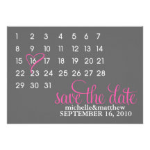 Economias do calendário os anúncios do casamento d convites personalizado