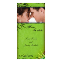 Economias Wedding a folha de bambu Wispy do cartão
