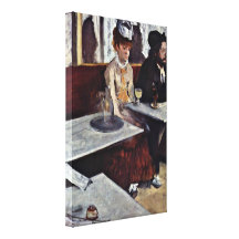 Edgar Degas - LAbsinthe Impressão De Canvas Envolvidas