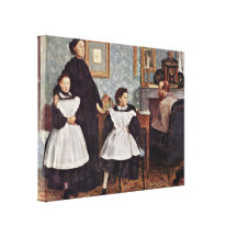 Edgar Degas - retrato da família de Bellelli Impressão De Canvas Esticadas