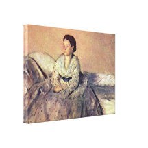 Edgar Degas - retrato da senhora Rene de Gás Impressão Em Canvas