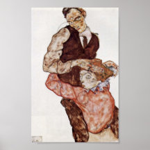 Egon Schiele - amantes Posteres