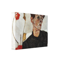 Egon Schiele - Auto-retrato Impressão De Canvas Esticada
