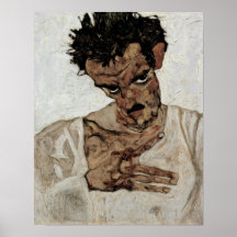 Egon+Schiele, auto-retrato+com+fruta+Lanterna, Ego Poster