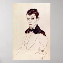Egon Schiele - auto-retrato Pôsteres