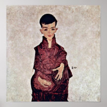 Egon Schiele - retrato de Herbert Rainer Impressão