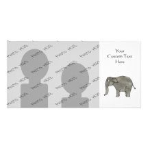 Elefante asiático cartão com fotos personalizado