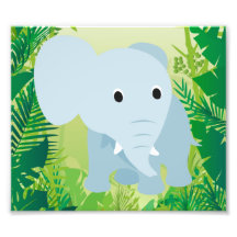 Elefante bonito do bebê arte de fotos