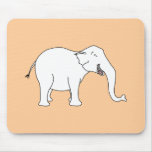 Elefante branco de riso mouse pads