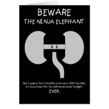 Elefante de Ninja! Cartões