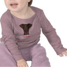 Elefante quente das camisas do bebê camiseta