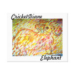 Elefante - série 2011 dos animais da fita de Crick Impressão Em Tela Canvas