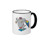 elefante sunbathing da praia parva caneca