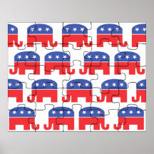 Elefantes republicanos confundidos pôsteres
