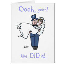 Elopement engraçado "Oooh, yeah!   Nós FIZEMO-LO!  Cartão