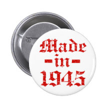 Em 1945 design feito botons
