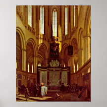 Emanuel de Witte - coro do Nieuwe Kerk Pôsteres