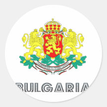 Emblema búlgaro adesivo redondo