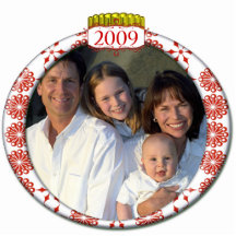 Enfeites de natal 2009 retros da foto de família foto escultura