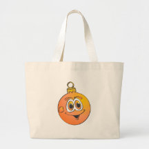 Enfeites de natal alaranjados Cartoon.png Bolsa Para Compra
