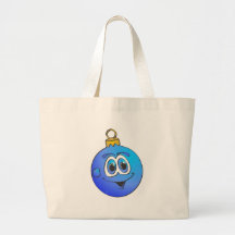 Enfeites de natal azuis Cartoon.png Bolsa De Lona