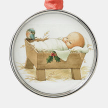 Enfeites de natal de Jesus do bebê