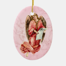 Enfeites de natal do anjo do rosa de Natal