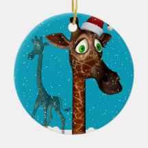 enfeites de natal do girafa