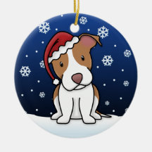 Enfeites de natal do pitbull dos desenhos animados