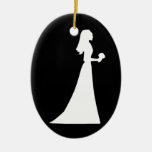 Enfeites de natal personalizados do vestido de cas