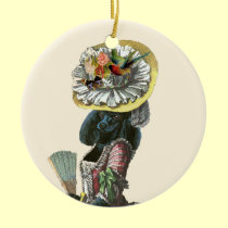 Enfeites de natal pretos de Marie Antoinette da ca ornamentos