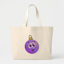 Enfeites de natal roxos Cartoon.png Bolsa De Lona
