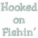 Enganchado em Fishin bordou a jaqueta do Hoodie