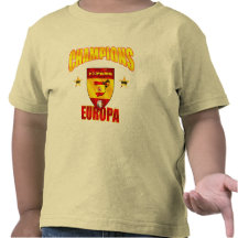 Engrenagem da espanha do Europa dos campeões para  T-shirt