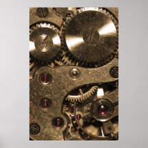 Engrenagens do metal de Steampunk Impressão