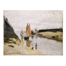 Entrada ao porto de Trouville - Claude Monet Cartões Postais